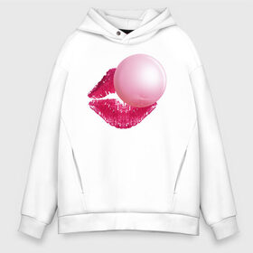 Мужское худи Oversize хлопок с принтом BubbleGum Lips в Рязани, френч-терри — 70% хлопок, 30% полиэстер. Мягкий теплый начес внутри —100% хлопок | боковые карманы, эластичные манжеты и нижняя кромка, капюшон на магнитной кнопке | bubble | bubblegum | day | gum | heart | kiss | lips | love | romantic | valentine | valentines | амур | валентина | влюбленные | влюбленных | всех | губы | день | жвачка | любовь | поцелуй | романтика | романтичность | святого | сердечк