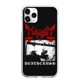 Чехол для iPhone 11 Pro Max матовый с принтом Mayhem в Рязани, Силикон |  | black | mayhem | metal | music | rock | skull | блэк | гитара | группа | метал | музыка | рок | череп | электрогитара