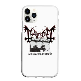 Чехол для iPhone 11 Pro Max матовый с принтом Mayhem в Рязани, Силикон |  | black | mayhem | metal | music | rock | skull | блэк | гитара | группа | метал | музыка | рок | череп | электрогитара