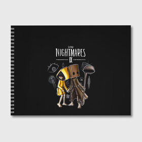 Альбом для рисования с принтом LITTLE NIGHTMARES 2 в Рязани, 100% бумага
 | матовая бумага, плотность 200 мг. | little nightmares | little nightmares 2 | six | игры | комиксы | шестая