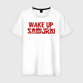 Мужская футболка хлопок с принтом WAKE UP SAMURAI в Рязани, 100% хлопок | прямой крой, круглый вырез горловины, длина до линии бедер, слегка спущенное плечо. | cyberpunk 2077 | hacker | maelstrom | militech | quadra | samurai | sci fi | technology | trauma team | v | будущее | игра | иероглифы | киану ривз | кибер | киберпанк | киборг | киборги | корпорация | лого | милитек | панк | роботы | самурай | т