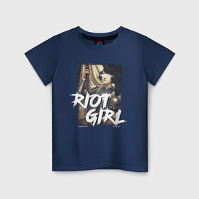 Детская футболка хлопок с принтом Riot girl в Рязани, 100% хлопок | круглый вырез горловины, полуприлегающий силуэт, длина до линии бедер | 8 march | 8 марта | fem | feminism | flower | rebel girl | riot | woman | в подарок | девочкам | девочке | женские | женщинам | женщине | март | праздник | самая лучшая | фем | феминизм | цветочки | цветы