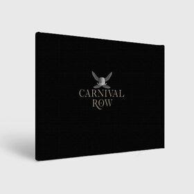 Холст прямоугольный с принтом Карнивал Роу - Carnival Row в Рязани, 100% ПВХ |  | Тематика изображения на принте: carnival row | волшебный | исторический | карнивал роу | крылья | лого | логотип | подарок | сериал | сказка | фея | черный | шляпа