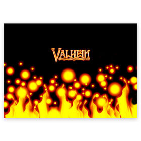 Поздравительная открытка с принтом Valheim в Рязани, 100% бумага | плотность бумаги 280 г/м2, матовая, на обратной стороне линовка и место для марки
 | game | logo | valheim | viking | валхейм | вальхейм | викинги | игра valheim | игры | логотипы игр | приключения | скандинавская мифология | фэнтези | экшн
