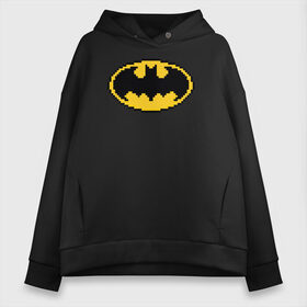 Женское худи Oversize хлопок с принтом Batman 8 bit в Рязани, френч-терри — 70% хлопок, 30% полиэстер. Мягкий теплый начес внутри —100% хлопок | боковые карманы, эластичные манжеты и нижняя кромка, капюшон на магнитной кнопке | batman | justice league | vdzabma | бэтмен | лига справедливости