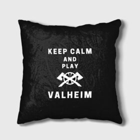 Подушка 3D с принтом Keep calm and play Valheim в Рязани, наволочка – 100% полиэстер, наполнитель – холлофайбер (легкий наполнитель, не вызывает аллергию). | состоит из подушки и наволочки. Наволочка на молнии, легко снимается для стирки | elder | loki | odin | the | thor | valheim | биврёст | валхейм | вальхейм | викинги | всеотец | дракар | древний | древо | ётун | йотун | локи | мира | один | тор | фенир | хель | черный лес | эйктюр