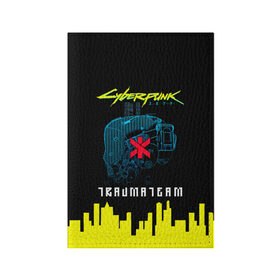 Обложка для паспорта матовая кожа с принтом TRAUMA TEAM Cyberpunk 2077 в Рязани, натуральная матовая кожа | размер 19,3 х 13,7 см; прозрачные пластиковые крепления | cyberpunk 2077 | hacker | maelstrom | militech | quadra | samurai | sci fi | technology | trauma team | v | будущее | игра | иероглифы | киану ривз | кибер | киберпанк | киборг | киборги | корпорация | лого | милитек | панк | роботы | самурай | т