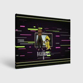 Холст прямоугольный с принтом Little Nightmares 2 в Рязани, 100% ПВХ |  | Тематика изображения на принте: little nightmares | игра | страшилка | страшная игра | ужас | хоррор