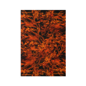 Обложка для паспорта матовая кожа с принтом Пламя в Рязани, натуральная матовая кожа | размер 19,3 х 13,7 см; прозрачные пластиковые крепления | абстракция | огонь | пламя | фон