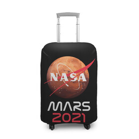 Чехол для чемодана 3D с принтом NASA Perseverance в Рязани, 86% полиэфир, 14% спандекс | двустороннее нанесение принта, прорези для ручек и колес | 2020 | 2021 | 21б | elon | mars | musk | nasa | perseverance | space | spacex | илон | космос | марс | марсоход | маск | наса | настойчивый