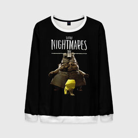 Мужской свитшот 3D с принтом Little Nightmares 2 близнецы в Рязани, 100% полиэстер с мягким внутренним слоем | круглый вырез горловины, мягкая резинка на манжетах и поясе, свободная посадка по фигуре | Тематика изображения на принте: little nightmares | little nightmares 2 | игра | литл нигмарес | литл нигмарес 2 | литл нигхтмарес | литл нигхтмарес 2 | ужас | хоррор | шестая