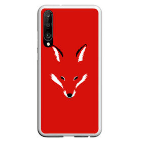 Чехол для Honor P30 с принтом Fox minimalism в Рязани, Силикон | Область печати: задняя сторона чехла, без боковых панелей | animal | beast | face | fox | minimalism | muzzle | red | животное | зверь | красная | красный | лиса | лисы | лицо | минимализм