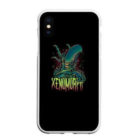 Чехол для iPhone XS Max матовый с принтом XENOMORPH в Рязани, Силикон | Область печати: задняя сторона чехла, без боковых панелей | 426 | alien | black | horror | predator | print | space | ufo | инопланитянин | космос | нло | принт | ужасы | хищник | черная | чужие | чужой