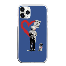 Чехол для iPhone 11 Pro матовый с принтом Любовь это ответ | Banksy в Рязани, Силикон |  | art | banksy | street art | арт | бэнкси | граффити | со смыслом | сосмыслом | стритарт