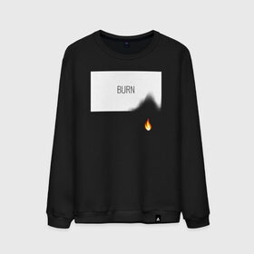 Мужской свитшот хлопок с принтом BURN в Рязани, 100% хлопок |  | burn | creative | fire | flame | minimalism | горение | гореть | жечь | креатив | креативная | минимал | минимализм | надпись | огонь | пламя | текст