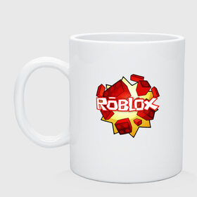 Кружка керамическая с принтом ROBLOX LOGO в Рязани, керамика | объем — 330 мл, диаметр — 80 мм. Принт наносится на бока кружки, можно сделать два разных изображения | Тематика изображения на принте: piggy | roblox | roblox games | roblox piggy | игра роблокс | пигги. | роблокс | роблокс пигги | робукс