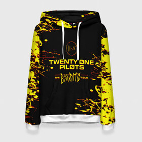 Женская толстовка 3D с принтом TWENTY ONE PILOTS TOP. в Рязани, 100% полиэстер  | двухслойный капюшон со шнурком для регулировки, мягкие манжеты на рукавах и по низу толстовки, спереди карман-кенгуру с мягким внутренним слоем. | 21 pilots | blurryface | fbr | fueled by ramen | fueledbyramen | heathens | heavydirtysoul | josh dun | music | music video | official | stressed out | top | tp | trench | twenty one pilots | twentyonepilots | tyler joseph 