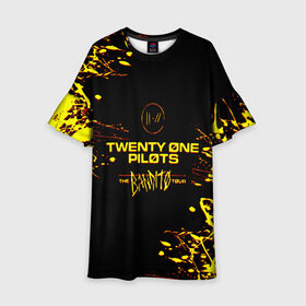 Детское платье 3D с принтом TWENTY ONE PILOTS TOP. в Рязани, 100% полиэстер | прямой силуэт, чуть расширенный к низу. Круглая горловина, на рукавах — воланы | 21 pilots | blurryface | fbr | fueled by ramen | fueledbyramen | heathens | heavydirtysoul | josh dun | music | music video | official | stressed out | top | tp | trench | twenty one pilots | twentyonepilots | tyler joseph 