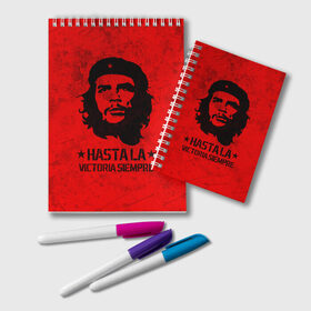 Блокнот с принтом CHE GUEVARA | ЧЕ ГЕВАРА в Рязани, 100% бумага | 48 листов, плотность листов — 60 г/м2, плотность картонной обложки — 250 г/м2. Листы скреплены удобной пружинной спиралью. Цвет линий — светло-серый
 | anarchy | che | che guevara | comandante | hasta la victoria siempre | анархия | гевара | до победы всегда | историческая личность | комунист | куба | революция | социализм | фидель кастро | че | че гевара | эрнесто