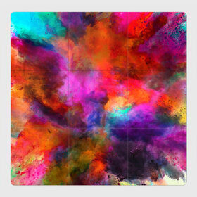 Магнитный плакат 3Х3 с принтом взрыв красок тай дай в Рязани, Полимерный материал с магнитным слоем | 9 деталей размером 9*9 см | взрыв | краска | краски | микс | смесь | тай дай | тайдай | фестиваль | холи | ярко