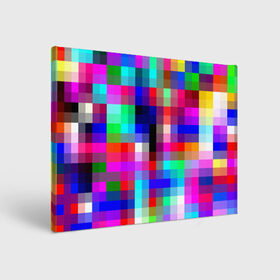 Холст прямоугольный с принтом РАЗНОЦВЕТНЫЕ ПИКСЕЛИ / КУБЫ в Рязани, 100% ПВХ |  | abstraction | cube | geometry | hexagon | neon | paints | stripes | texture | triangle | абстракция | брызги | геометрия | краски | кубы | неон | соты | текстура