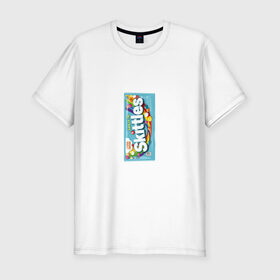 Мужская футболка хлопок Slim с принтом Skittles | Голубой в Рязани, 92% хлопок, 8% лайкра | приталенный силуэт, круглый вырез ворота, длина до линии бедра, короткий рукав | blue | freeze pop | limited edition | skittles | скитлс