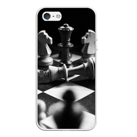 Чехол для iPhone 5/5S матовый с принтом Шахматы в Рязани, Силикон | Область печати: задняя сторона чехла, без боковых панелей | Тематика изображения на принте: доска | игра | игровая | игры | конь | короли | король | ладья | логика | настольная | настольные | пешка | пешки | спорт | туча | ферзь | шахматный | шахматы