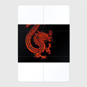 Магнитный плакат 2Х3 с принтом RED CHINA DRAGON в Рязани, Полимерный материал с магнитным слоем | 6 деталей размером 9*9 см | Тематика изображения на принте: china | china dragon | red dragon | без крыльев | дракон змея | китай | китайские символы | китайский дракон | красный дракон | символ