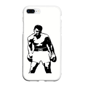 Чехол для iPhone 7Plus/8 Plus матовый с принтом The Greatest (Muhammad Ali) в Рязани, Силикон | Область печати: задняя сторона чехла, без боковых панелей | ali | clay | mohammed | али | боец | боксер | величайший | возможность | искусства | касиус | клей | личность | мозайка | мотивация | мохаммед | мухамед | перчатки | сила | слова | спорт | темный | узор