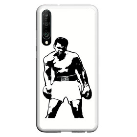 Чехол для Honor P30 с принтом The Greatest (Muhammad Ali) в Рязани, Силикон | Область печати: задняя сторона чехла, без боковых панелей | ali | clay | mohammed | али | боец | боксер | величайший | возможность | искусства | касиус | клей | личность | мозайка | мотивация | мохаммед | мухамед | перчатки | сила | слова | спорт | темный | узор