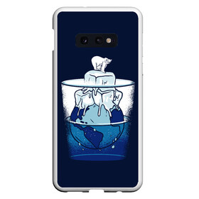 Чехол для Samsung S10E с принтом Polar Ice Bear в Рязани, Силикон | Область печати: задняя сторона чехла, без боковых панелей | north pole | planet | water | антарктида | антарктика | арктика | белый медведь | в стакане | вода | земля | кубики льда | лед | льдина | льдинка | медведица | медвежонок | на льдине | наполовину полон | планета