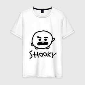 Мужская футболка хлопок с принтом SHOOKY | BTS в Рязани, 100% хлопок | прямой крой, круглый вырез горловины, длина до линии бедер, слегка спущенное плечо. | Тематика изображения на принте: army | bangtan boys | bt21 | bts | bts stickers | chimmy | cooky | k pop | koya | mang | monster | rap monster | rapmon | rj | rm | shooky | tata | van | бтс | ви | джей хоуп | джонгук | кейпоп | реп монстр | стикеры bts | сюга | чимин | чин