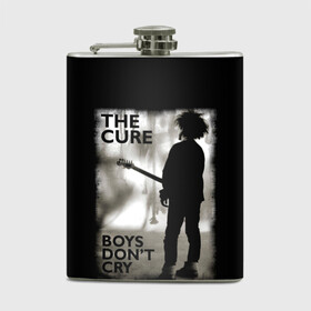 Фляга с принтом THE CURE в Рязани, металлический корпус | емкость 0,22 л, размер 125 х 94 мм. Виниловая наклейка запечатывается полностью | boys | cry | grunge | guitar | metal | music | punk | robert | rock | smyth | the cure | usa | гранж | группа | кьюр | метал | музыка | панк | рок | сша