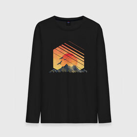 Мужской лонгслив хлопок с принтом Mountain Galaxy Sunset в Рязани, 100% хлопок |  | abstract | art | geometric | geometry | landscape | minimalism | sky | space | sun | абстракция | арт | векторный рисунок | восход | галактика | геометрия | гора | горный пейзаж | горы | закат | картина | космос | минимализм | небо