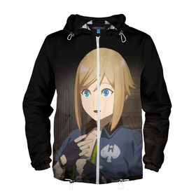 Мужская ветровка 3D с принтом Dark zone в Рязани, 100% полиэстер | подол и капюшон оформлены резинкой с фиксаторами, два кармана без застежек по бокам, один потайной карман на груди | eagle | eyes | face | girl | gloves | pacific rim | star | взгляд | глаза | девушка | звезда | лицо | орел | перчатки | тёмная зона | тихоокеанский рубеж | тихоокеанский рубеж: dark zone