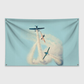 Флаг-баннер с принтом Planes в Рязани, 100% полиэстер | размер 67 х 109 см, плотность ткани — 95 г/м2; по краям флага есть четыре люверса для крепления | air | airshow | fly | plane | planes | полет | самолет | самолеты