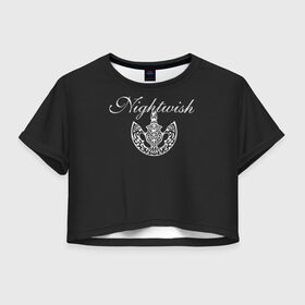 Женская футболка Crop-top 3D с принтом Nightwish в Рязани, 100% полиэстер | круглая горловина, длина футболки до линии талии, рукава с отворотами | anett | angels | emppu | fall | first | flor | holopainen | imaginaerum | jansen | night | oacenborn | olzon | tarja | tuomas | turunen | voorinen | wish | анетт | воображариум | вуоринен | ользон | тарья | туомас | турунен | флор | холопайнен 