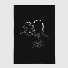 Постер с принтом Daft Punk в Рязани, 100% бумага
 | бумага, плотность 150 мг. Матовая, но за счет высокого коэффициента гладкости имеет небольшой блеск и дает на свету блики, но в отличии от глянцевой бумаги не покрыта лаком | ги мануэль де омем кристо | ню диско | синти поп | техно | тома бангальтер | фанк | французский хаус | электроник рок