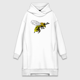 Платье-худи хлопок с принтом Пчела в Рязани,  |  | bee | honey | nature | spring | summer | wings | yellow | бабочки | весна | жало | животные | жук | звери | комар | крылья | лапки | лето | мед | муха | насекомое | оса | природа | пчела | пчелка | стрекоза | цветы | шершень |