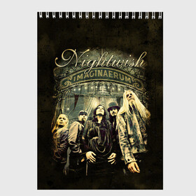 Скетчбук с принтом NIGHTWISH в Рязани, 100% бумага
 | 48 листов, плотность листов — 100 г/м2, плотность картонной обложки — 250 г/м2. Листы скреплены сверху удобной пружинной спиралью | metal | nightwish | tarja turunen | метал | музыка | найтвиш | рок | симфо метал | тарья турунен