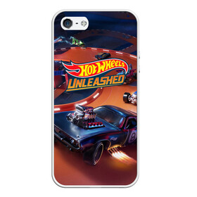 Чехол для iPhone 5/5S матовый с принтом Hot Wheels Unleashed в Рязани, Силикон | Область печати: задняя сторона чехла, без боковых панелей | auto | avto | car | game | hot | hotweels | race | weels | wheels | авто | автоспорт | гонки | игра | игрушка | машина | модель | хот вилс