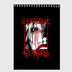 Скетчбук с принтом Cannibal Corpse | 2 в Рязани, 100% бумага
 | 48 листов, плотность листов — 100 г/м2, плотность картонной обложки — 250 г/м2. Листы скреплены сверху удобной пружинной спиралью | band | cannibal corpse | metal | music | rock | атрибутика | группа | метал | музыка | рок