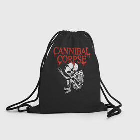 Рюкзак-мешок 3D с принтом Cannibal Corpse в Рязани, 100% полиэстер | плотность ткани — 200 г/м2, размер — 35 х 45 см; лямки — толстые шнурки, застежка на шнуровке, без карманов и подкладки | cannibal corpse | kreator | slayer | sodom | анархия | блэк метал | гаражный рок | гитара | гранж | дэт метал | металл | панк рок | рок музыка | рок н ролл | рокер | треш метал | труп каннибал | тяжелый рок | хард рок