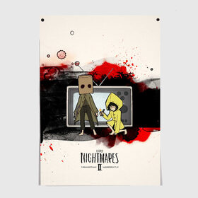 Постер с принтом Little Nightmares 2 в Рязани, 100% бумага
 | бумага, плотность 150 мг. Матовая, но за счет высокого коэффициента гладкости имеет небольшой блеск и дает на свету блики, но в отличии от глянцевой бумаги не покрыта лаком | manizha | далеровна | душанбе | евровидение | евровидение 2021 | манижа | певица | таджикистан | хамраева