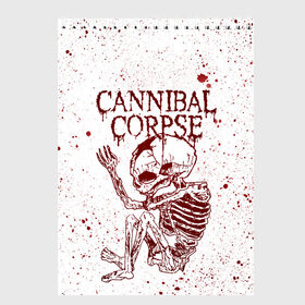 Скетчбук с принтом Cannibal Corpse в Рязани, 100% бумага
 | 48 листов, плотность листов — 100 г/м2, плотность картонной обложки — 250 г/м2. Листы скреплены сверху удобной пружинной спиралью | canibal corpse | cannibal corpse | death metal | группы | дэт метал | канибал корпс | метал | рок