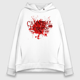 Женское худи Oversize хлопок с принтом Cannibal Corpse в Рязани, френч-терри — 70% хлопок, 30% полиэстер. Мягкий теплый начес внутри —100% хлопок | боковые карманы, эластичные манжеты и нижняя кромка, капюшон на магнитной кнопке | cannibal | cannibal corpse | corpse | trash | алекс уэбстер | брутальный дэт метал | дэт метал | дэтграйнд | пол мазуркевич