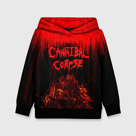 Детская толстовка 3D с принтом CANNIBAL CORPSE в Рязани, 100% полиэстер | двухслойный капюшон со шнурком для регулировки, мягкие манжеты на рукавах и по низу толстовки, спереди карман-кенгуру с мягким внутренним слоем | blood | cannibal corpse | death metal | grunge | hardcore | music | punk | rock | usa | группа | канибал | кровь | метал | музыка | рок | сша | труп