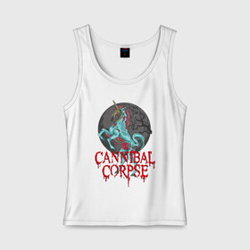 Женская майка хлопок с принтом Cannibal Corpse | Труп Каннибала (Z) в Рязани, 95% хлопок, 5% эластан |  | cannibal | cannibal corpse | corpse | death metal | deathgrind | алекс уэбстер | брутальный дэт метал | дэт метал | дэтграйнд | пол мазуркевич | роб барретт | труп каннибала