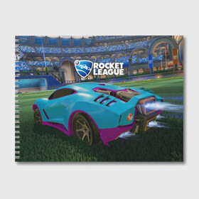 Альбом для рисования с принтом Rocket League в Рязани, 100% бумага
 | матовая бумага, плотность 200 мг. | Тематика изображения на принте: cars | game | games | rocket league | гонка | гонки | машина | машины | рокет лига