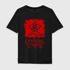 Мужская футболка хлопок Oversize с принтом Cannibal Corpse | Труп Каннибала (Z) в Рязани, 100% хлопок | свободный крой, круглый ворот, “спинка” длиннее передней части | blood | cannibal | cannibal corpse | corpse | death metal | deathgrind | алекс уэбстер | брутальный дэт метал | дэт метал | дэтграйнд | кровь | пол мазуркевич | роб барретт | скелет | труп каннибала